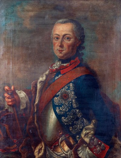 Frederik II Preussilainen, joka tunnetaan nimellä Frederik Suuri - Pieter Frederik De la Croixin (1709-1782) muotokuva Frederik II:sta (1712-1786), - Öljy kankaalle, 51x39 - Yksityiskokoelma tekijältä Pieter Frederik de la Croix