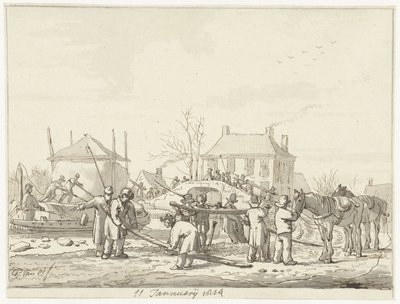 Kirnupiimäoja Naardenissa, 11. tammikuuta 1814 tekijältä Pieter Gerardus van Os (signed by artist)