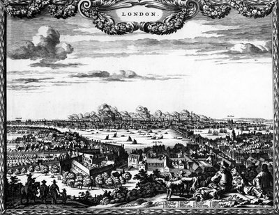 Lontoon suuren tulipalon laituri, 1666 tekijältä Pieter Hendricksz Schut