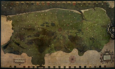 Bruggen Castellanyn kartta (öljy kankaalle) tekijältä Pieter II Claeissens