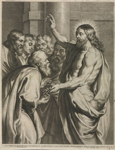 Crist donant les claus a Pere. finlandès tekijältä Pieter I de Jode