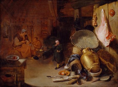 Sisustus hahmoilla, 1643. tekijältä Pieter Jacobsz. Duyfhuijsen