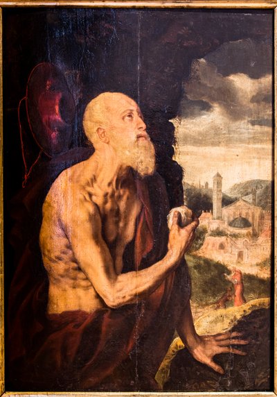 Pyhä Jerome katuvainen tekijältä Pieter Jansz. Pourbus