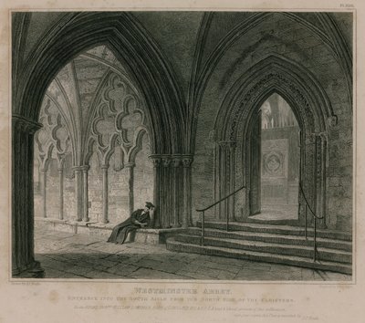 Sisäänkäynti South Aisleen, Westminster Abbey, Lontoo tekijältä Pieter Jansz. Quast