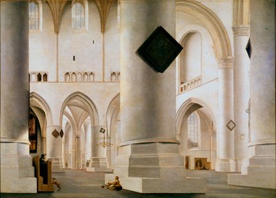 Haarlemin suuren kirkon sisustus Pieter Saenredamin (1597-1665) maalaus (ec.holl.) 1636-1637 su. 59x81 cm Lontoo, kansallisgalleria tekijältä Pieter Jansz Saenredam