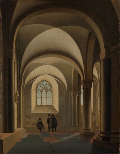Utrechtin Mariakerkin eteläisen käytävän läntisimmät lahdet tekijältä Pieter Jansz Saenredam