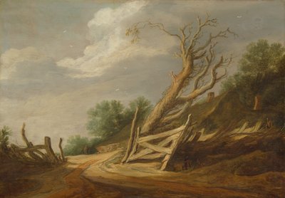 Maisema avoimella portilla tekijältä Pieter Molijn