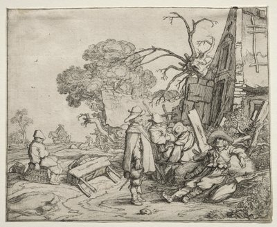 Maisema sotilaiden kanssa, 1626. tekijältä Pieter Molyn