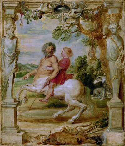 Kentauri Chironin kouluttama Akhilleus, 1630-1635 tekijältä Peter Paul Rubens