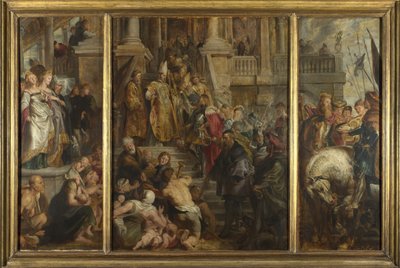 Luonnos korkealle alttaritaululle, St Bavo, Gent, 1612 tekijältä Peter Paul Rubens