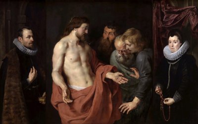 Pyhän Thomasin uskomattomuus Rockox-triptyykki, Vuosien 1613 ja 1615 välillä. tekijältä Peter Paul Rubens