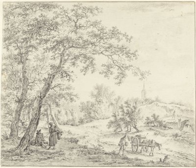 Noord-Hollands landschap (Egmond richting Castricum?) tekijältä Pieter Pietersz. Barbiers