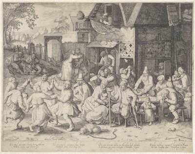 Messinki kerjäläisiä Smearing Beggars (Lazarus Valve) (otsikko esineessä) tekijältä Pieter Serwouters