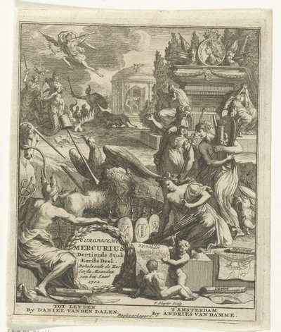 Vuoden 1702 eurooppalaisen elohopean otsikkosivu European Mercury, kolmastoista osa, osa yksi. Sisältää vuoden 1702 kuusi ensimmäistä kuukautta (otsikko esineessä) tekijältä Pieter Sluyter