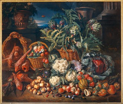 Nature morte: legumes et fruits - Still-life: Vihannekset ja hedelmät ... tekijältä Pieter Snyers