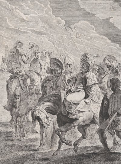 Turkin prinssi hevosen selässä, n. 1620-25. tekijältä Pieter Soutman