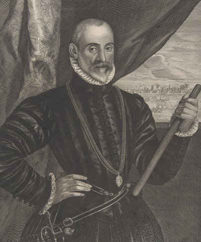 Francisco Valdes, espanjalainen komentaja, sarjasta Quatuor Personae..., 1649. tekijältä Pieter Soutman
