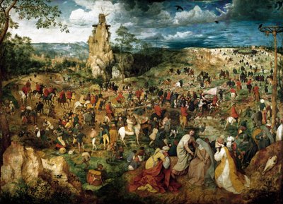 La Montee au Calvary (Ristin kuljetus) Pieter Bruegel vanhemman (tai Pierre Bruegel tai Pieter Bruegel tai Brueghel) maalaus tekijältä Pieter Bruegel the Elder