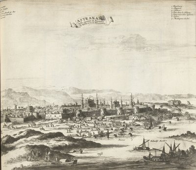 Astrakhan, 1726 tekijältä Pieter Van der Aa