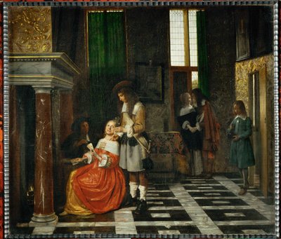 Les joueurs de cartes - Kortinpelaajat ... tekijältä Pieter de (after) Hooch