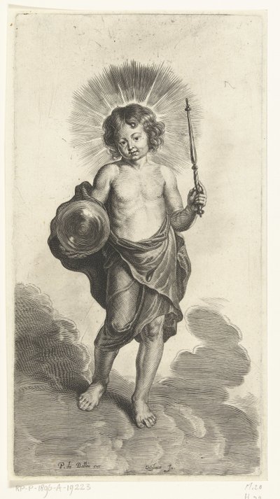 Kristus-lapsi, jolla on maapallo ja valtikka tekijältä Pieter de Bailliu (I) (possibly)