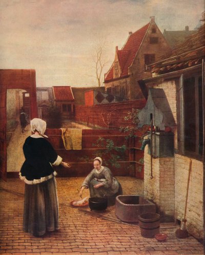 Hollantilainen piha, c1658, 1911 tekijältä Pieter de Hooch