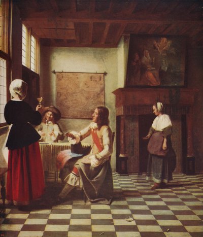 Hollantilaisen talon sisustus, c1658, c1915 tekijältä Pieter de Hooch