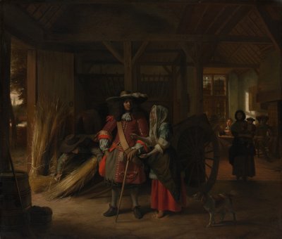 Maksaminen emännälle, n. 1670. tekijältä Pieter de Hooch