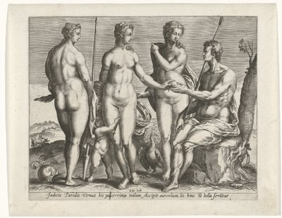 Pariisin tuomio tekijältä Pieter de Jode (I)