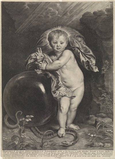Kristus lapsi pallolla tekijältä Pieter de Jode (II)