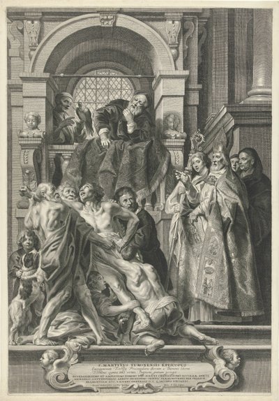 St. Martin parantaa riivatun miehen tekijältä Pieter de Jode (II)