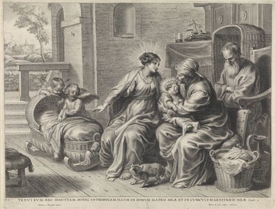 Pyhä perhe ja pyhä Anna tekijältä Pieter de Jode (II)