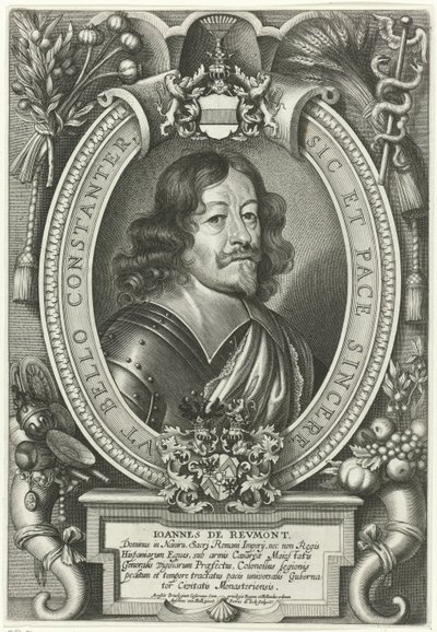 Portret van Johann von Reumont Peacemakers of the Christian World (sarjan nimi) tekijältä Pieter de Jode (II)