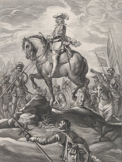 Plate 8: Ferdinand on horseback crossing the Alps, from Guillielmus Becanus