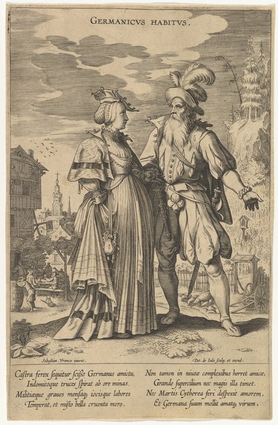 Germanicus Habitus, Fashions of Different Nations.n.d. tekijältä Pieter de Jode I