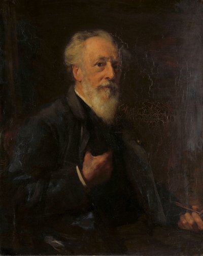 Muotokuva J.A.B. Stroebel (1821-1905), taidemaalari tekijältä Pieter de Josselin