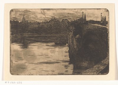 St Servaasin silta Maastrichtissa Silta joen yli kaupungissa tekijältä Pieter de Josselin