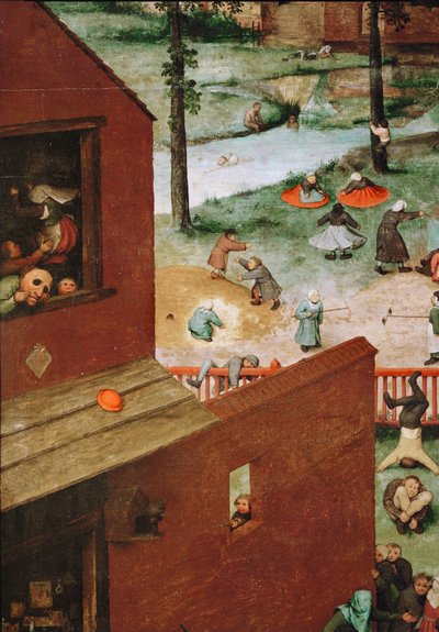 Lasten leikit (maalaus tammipuulle) tekijältä Pieter the Elder Bruegel