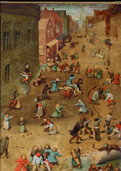 Lasten leikit (maalaus tammipuulle) tekijältä Pieter the Elder Bruegel