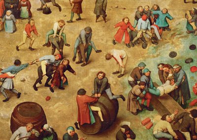 Lasten leikit (maalaus tammipuulle) tekijältä Pieter the Elder Bruegel