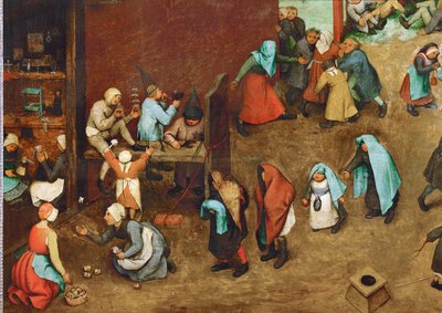 Lasten leikit (maalaus tammipuulle) tekijältä Pieter the Elder Bruegel
