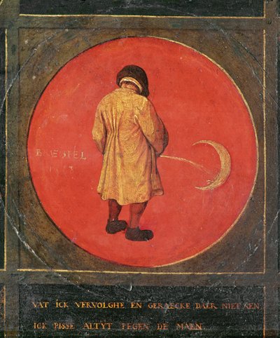 Vuodesta kaksitoista sananlaskut puulevyillä (maalaus puulle) tekijältä Pieter the Elder Bruegel