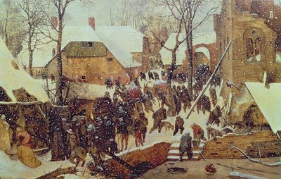 Maagien palvominen lumessa tekijältä Pieter the Elder Bruegel
