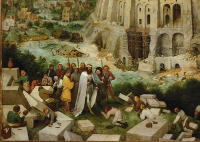 Baabelin torni (maalaus tammipuulle) tekijältä Pieter the Elder Bruegel