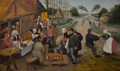 Flaamilainen Kermesse, 1500-luvun jälkipuolisko (Öljy puulle) tekijältä Pieter the Younger (studio of) Brueghel