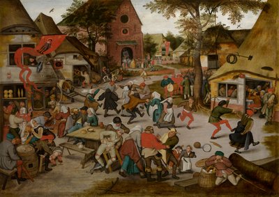Pyhän Yrjön juhlan Kermesse (öljy paneelille) tekijältä Pieter the Younger Brueghel