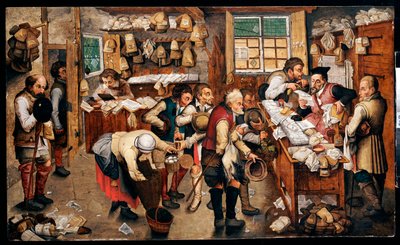 Talonpojat maksavat kymmenykset tekijältä Pieter Brueghel the Younger