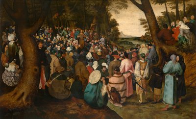 Johannes Kastaja saarnaa (öljy) tekijältä Pieter the Younger Brueghel