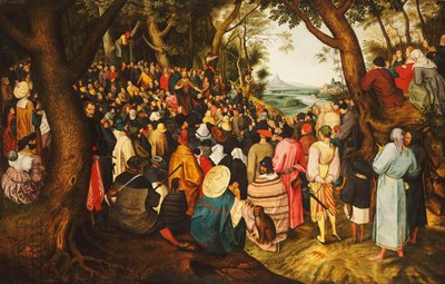 Pyhä Johannes Kastaja saarnaa erämaassa, n. 1633-50 tekijältä Pieter Brueghel the Younger