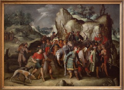 Pyhä Paavali johtaa kääntymisensä jälkeen Damaskokseen (Syyria). Tämä maalaus, joka on peräisin suoraan Lucas de Leidenin (1509) kaiverruksesta, edustaa jaksoa Saul de Tarsuksen hevosen kaatumisesta, josta tulee pyhä Paavali, kun hän on ollut terassilla. tekijältä Pieter the Younger Brueghel